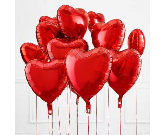 Happy Wedding Room Decor Red Theme Balloons Set