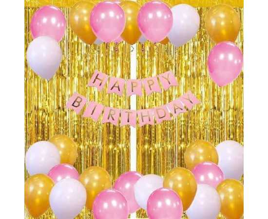 32 PCS Happy Birthday Foil Metallic Decoration Balloons Set
