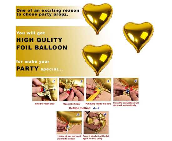 White And Golden Happy Anniversary Decorations Foil Balloon Set
