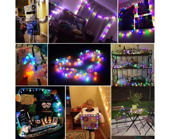 20 Feet Multi RGB Fairy Light String For Parties & Weddings - 220V