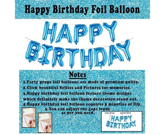 Lovely Blue &White Happy Birthday Theme Set