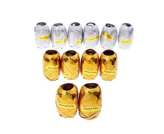 6 Roll Foil Latex Curling Balloons Ribbon Balloon For Birthday Party