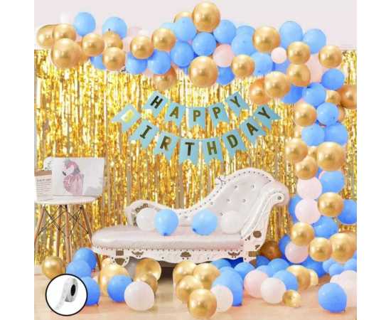 Delightful Theme Of Happy Birthday Card/Banner & Balloons Decoration Set