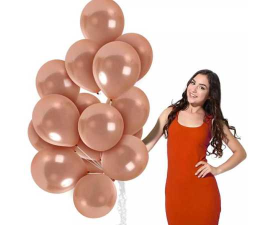 Rose Gold/Black & White Happy Birthday Decoration Combo Balloons Set