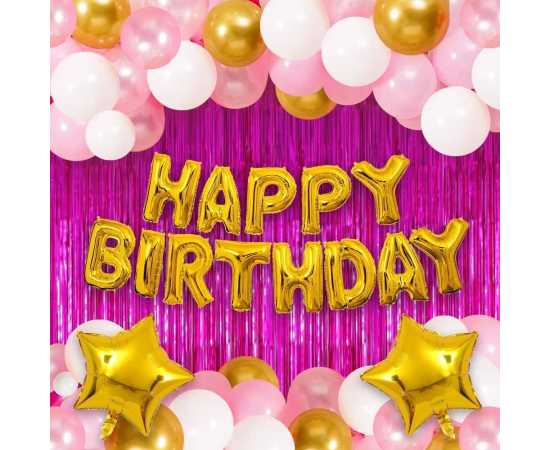 Happy Birthday Decorations Letter Foil Balloons Set