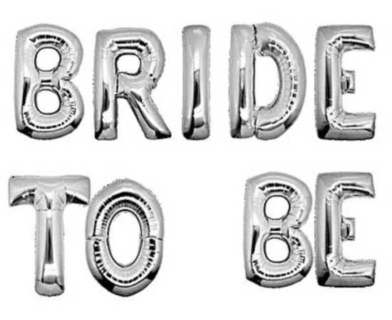 Bride To Be Silver And Purple Theme Balloons Set