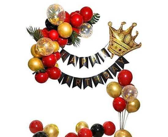 Decorations Red & Black Birthday Party Set