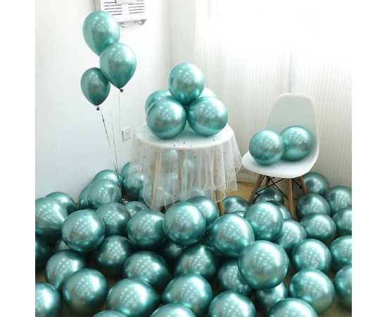 Lovely Green And Golden Birthday Party Theme Balloons Set