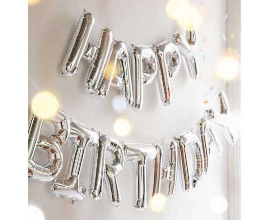51 PCS Happy Birthday Foil Metallic Balloons Set