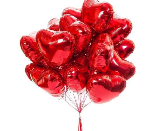 White & Red Happy Birthday Balloons Decoration Kit