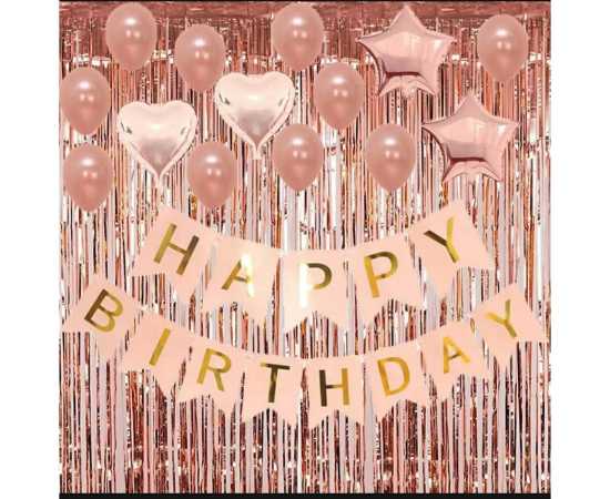 Rose Gold Balloons Theme For Birthday Party Decorations