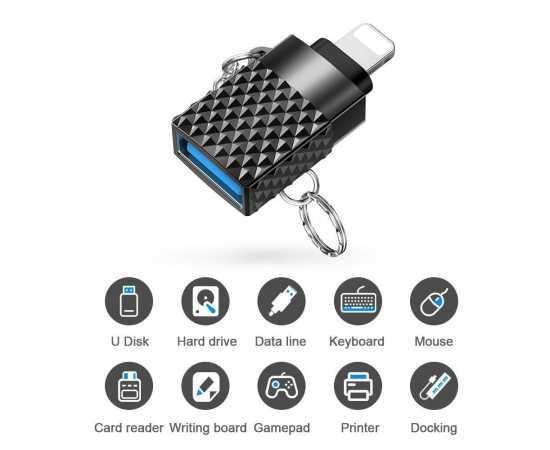 USB Camera Otg Data Sync Cable Adapter For Iphone