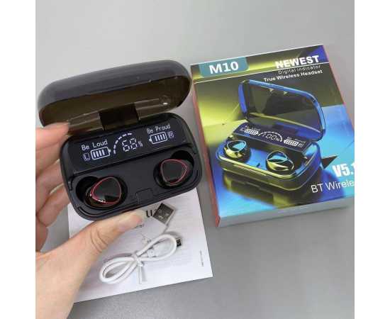M10 TWS Wireless Bluetooth Noise Reduction Earbuds - Black