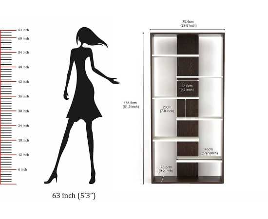 Maxelle Floor Standing Book Shelf, Display Rack