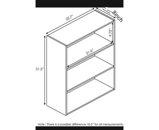 3-Tier Multipurpose Open Book Rack Book Shelf