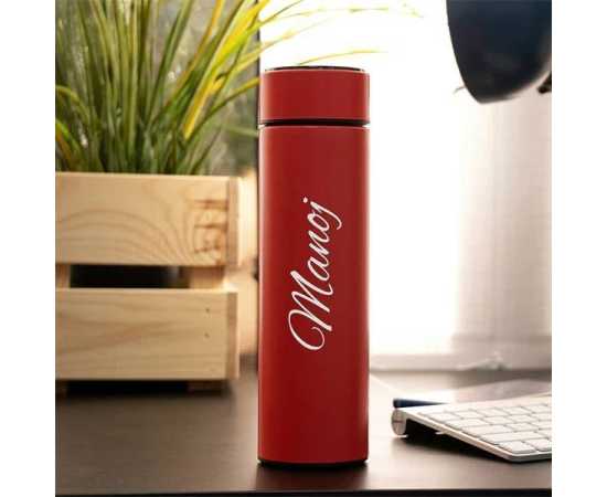 Customize Name Smart LED Display Temperature Water Bottle - 500ml