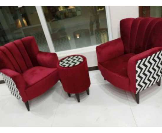 Bedroom Chairs With Table Imported Valvet Fabric
