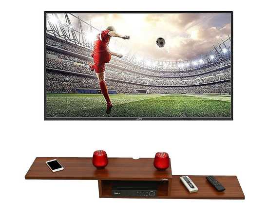 2 Tier Diy Wooden Tv Entertainment Unit Wall Set Top Box Shelf Stand