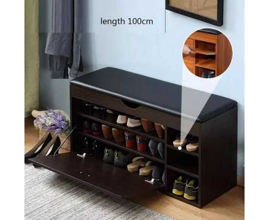Premium Quality Entrance Shoes Organizer  Shoes Rack With Seat Cushion