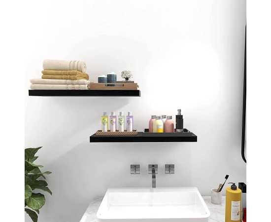 Set Of 2 Xl ( 24 Inch X 5 Inch) Pretty Floating Wall Shelves