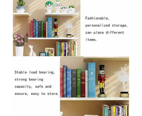 Set Of 4 Flat Delightful Wall Mounted Book Shelf