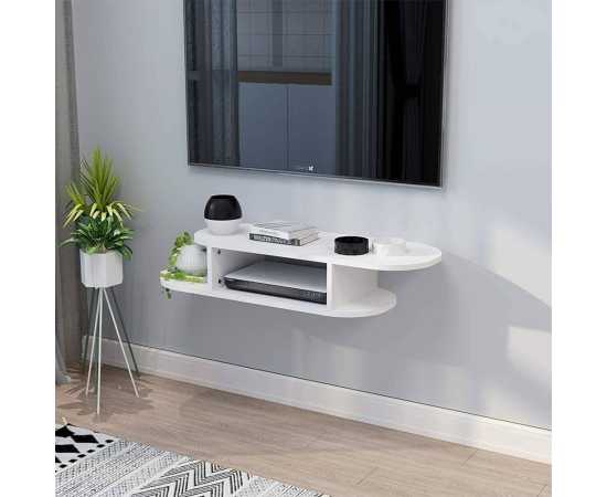 Rounded Floating Tv Shelf Entertainment Center Wall Mounted Media Console