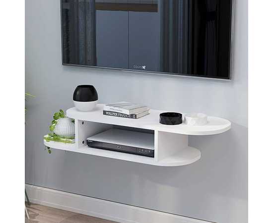 Rounded Floating Tv Shelf Entertainment Center Wall Mounted Media Console