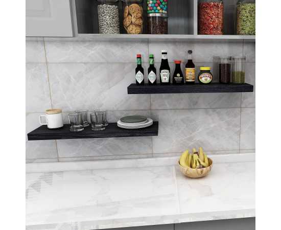 Set Of 2 Xl ( 24 Inch X 5 Inch) Pretty Floating Wall Shelves