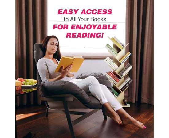 9-Shelf Diy Tree Shaped Floor Standing Bookcase, Storage Rack9-Shelf Diy Tree Shaped Floor Standing Bookcase, Storage Rack