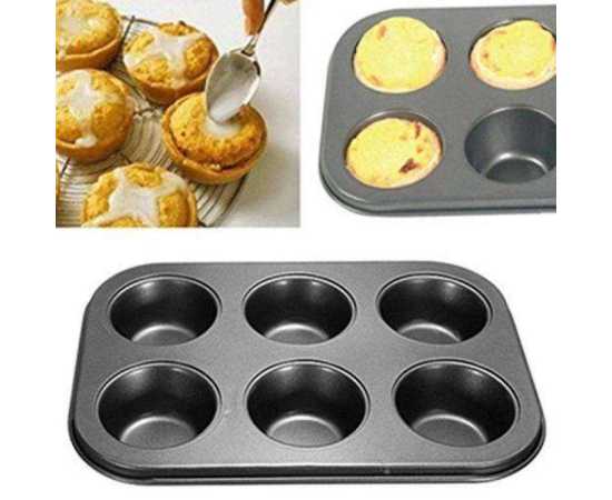 Carbon Steel 6 Cupcake Baking Tray Cupcake Pan Nonstick Baking Pan
