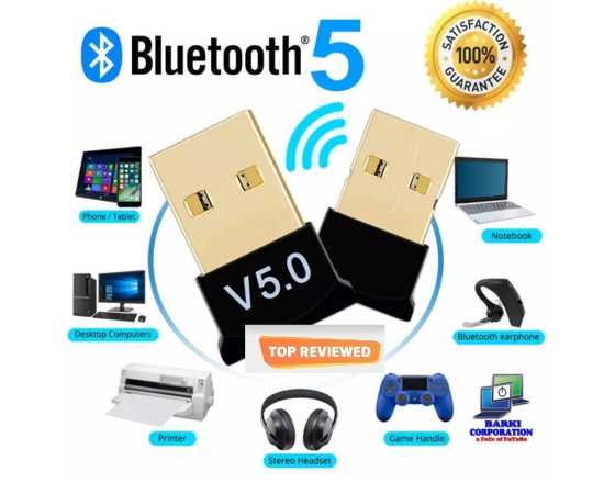 USB Bluetooth 5.0 Adapter Dongle Wireless Bluetooth Transmitter