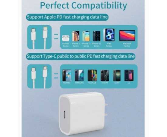 iphone 20W charger With Type-C Cable