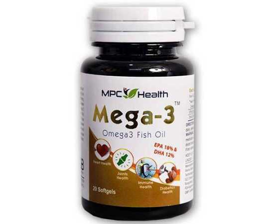 Mega–3 Fish Oil Economy 20 Softgels Pack