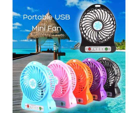 Compact USB Charging Mini Table Fan with Speed Control