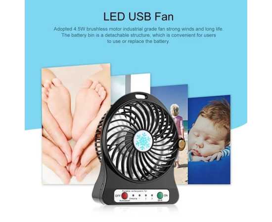 Compact USB Charging Mini Table Fan with Speed ControlCompact USB Charging Mini Table Fan with Speed Control