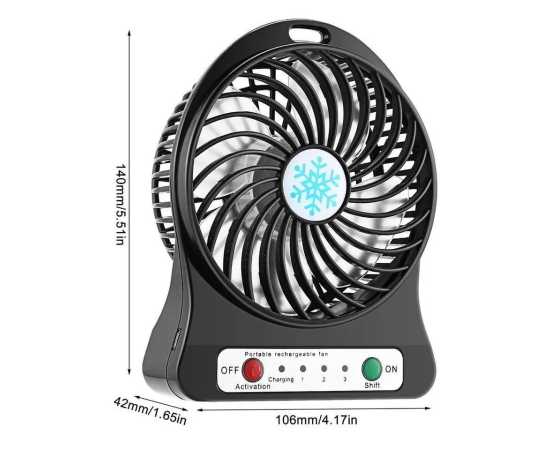 Compact USB Charging Mini Table Fan with Speed Control