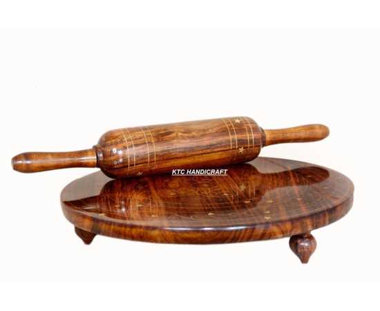 KTC Handicraft Stylish Wooden Rolling Pin & Board