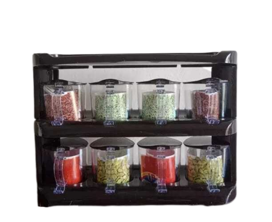 8 In 1 Mighty Crown Spices Storage Organizer Masala Rack