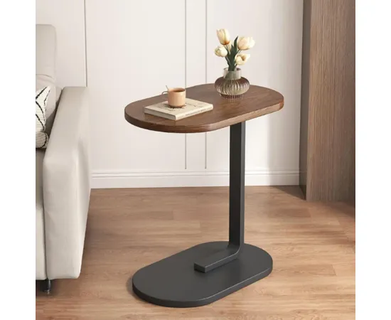 TWS Small Oval Sofa Side Table C Shaped End Table
