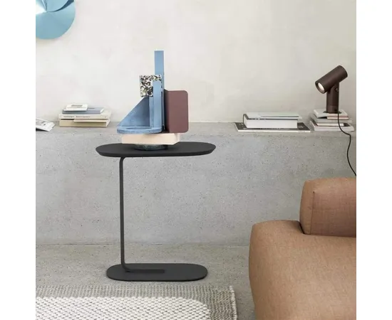 TWS Small Oval Sofa Side Table C Shaped End Table