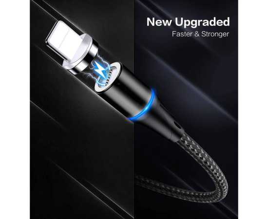 Original QC 3.0 Magnetic Fast Type C Charging Cable - Black