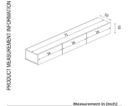 Revival home floating tv console with storage