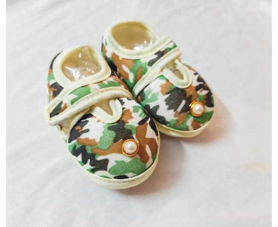 New Born Baby Army Small Shoes - 1 Pair