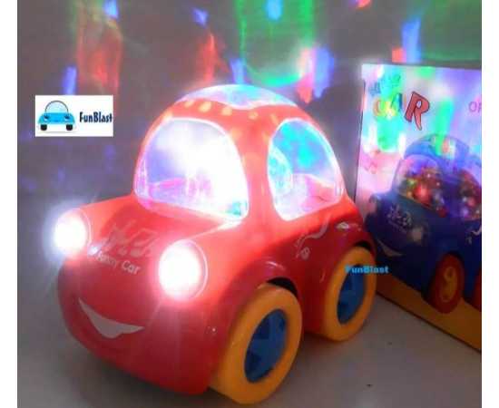 Funny Red Car Toy For Kids With Sound And Light