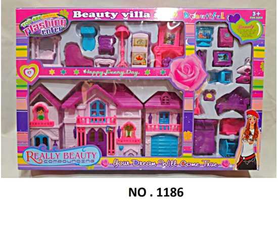 Beauty Villa Dolls House Set For Girls - 1 Set