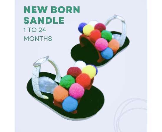 New Born Balls Sandal For Baby Girl - 1 Pair