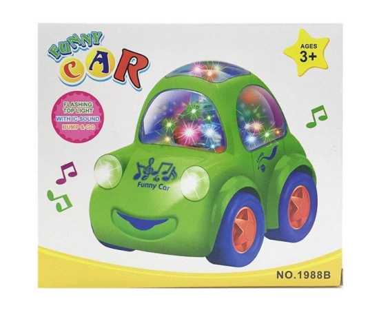 Funny Green Car Toy For Kids With Sound And Light