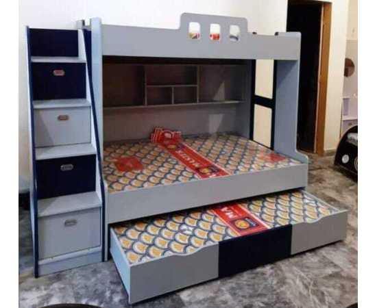 Bunk Bed Wood Lamination 3 Portion Bed With Storage Step Size 42/72