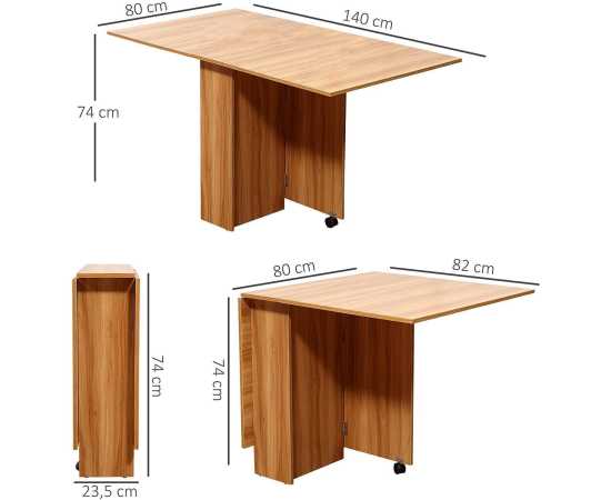 Wooden Multi-functional Expandable Folding Dining Table