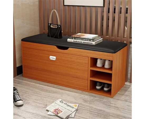 Wooden Flip Drawer Shoe Storage Organizing BenchWooden Flip Drawer Shoe Storage Organizing Bench